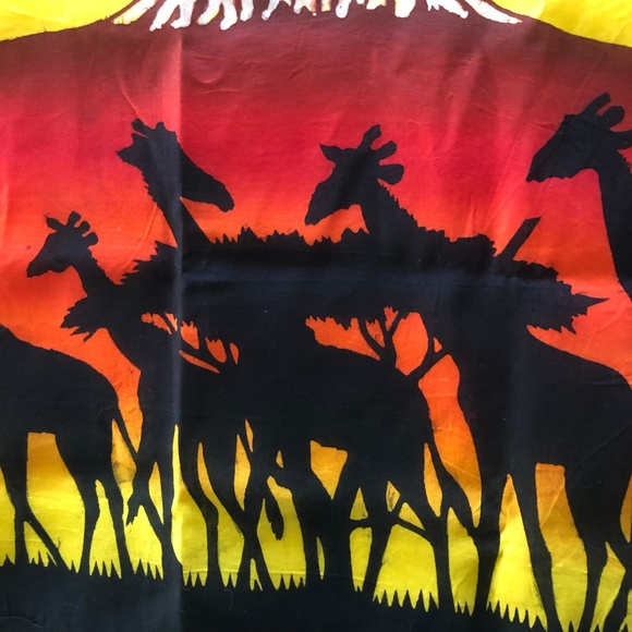 Batik Fabric Panel Wall Hanging Art Safari 40x24 - Picture 4 of 8